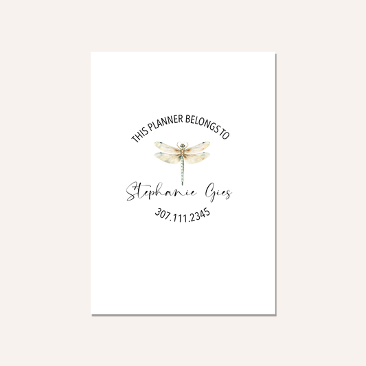 Washi Sticker Book Plate | This Planner Belongs To