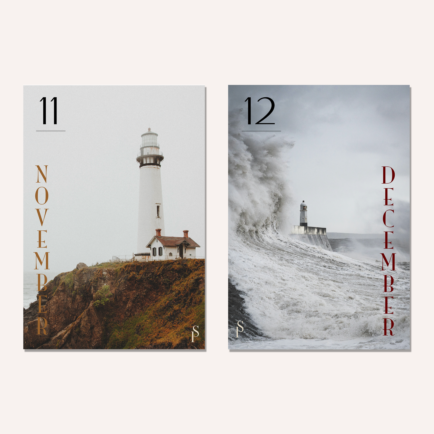 Lighthouse Monthly Dashboards – Sticker or Vellum | Size Options