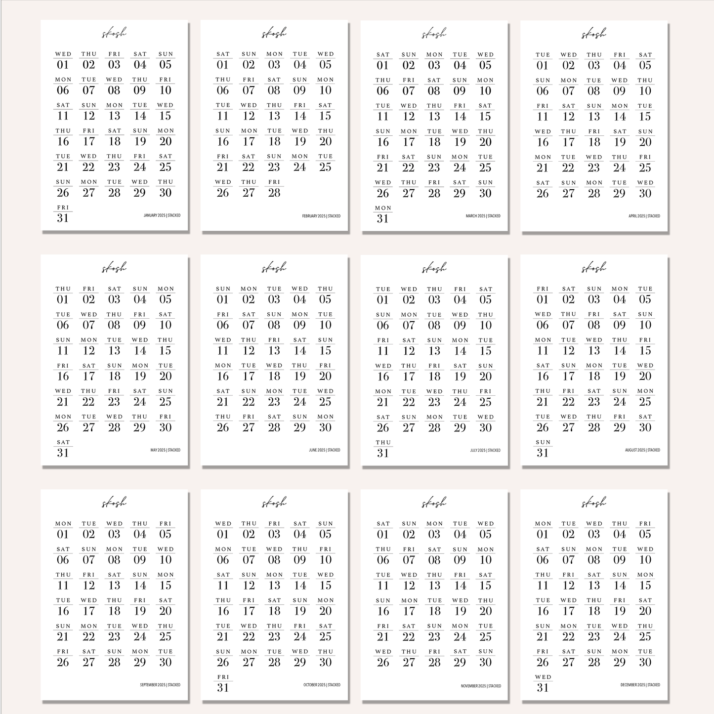 Stacked Dates | Bundles