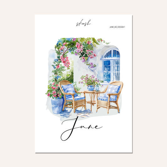 June Washi Sticker or Vellum Monthly Dashboard