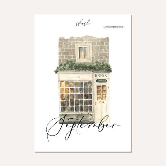September Washi Sticker or Vellum Monthly Dashboard