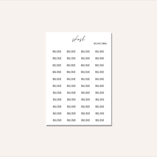 Bill Due Text Stickers