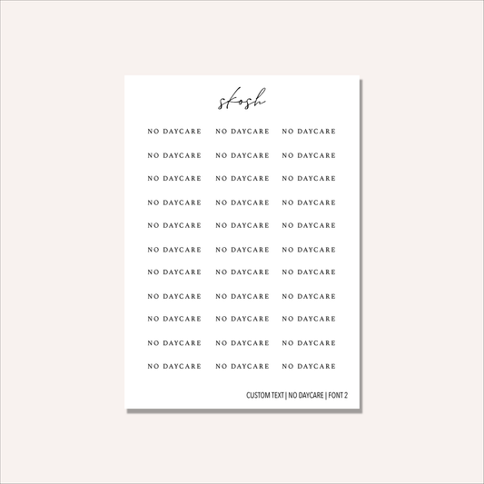 Custom Text | Washi Sticker | Customized to Your Planner