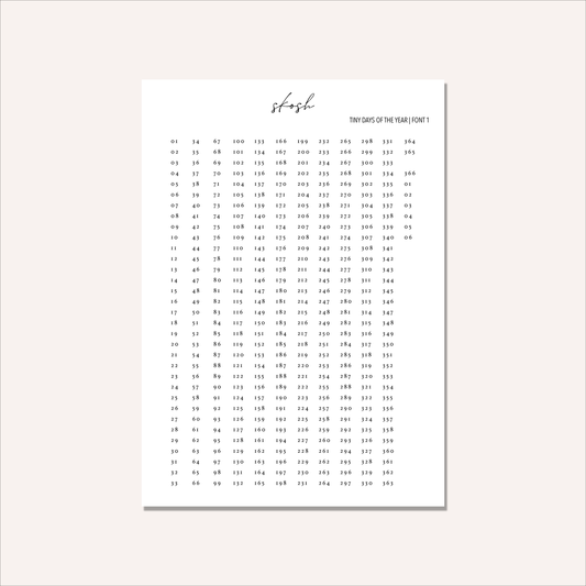 Tiny Days of the Year