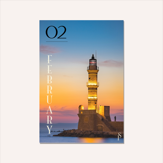 Lighthouse Monthly Dashboards – Sticker or Vellum | Size Options | Single Month