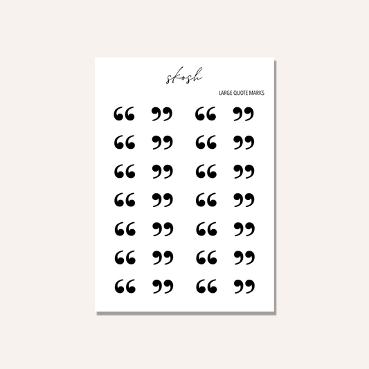 Large Quote Mark Stickers