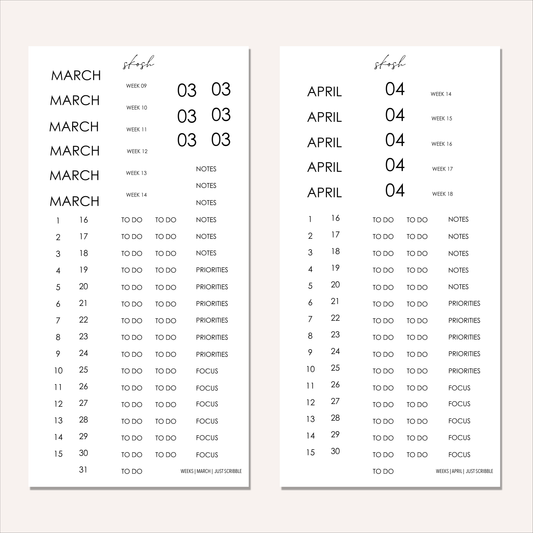 Just Scribble Weekly Focus | Weeks Bundle