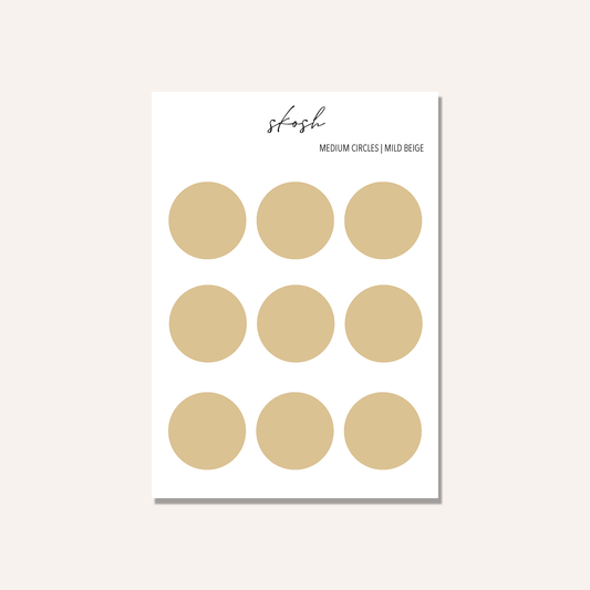 Mildliner Medium Circle Stickers