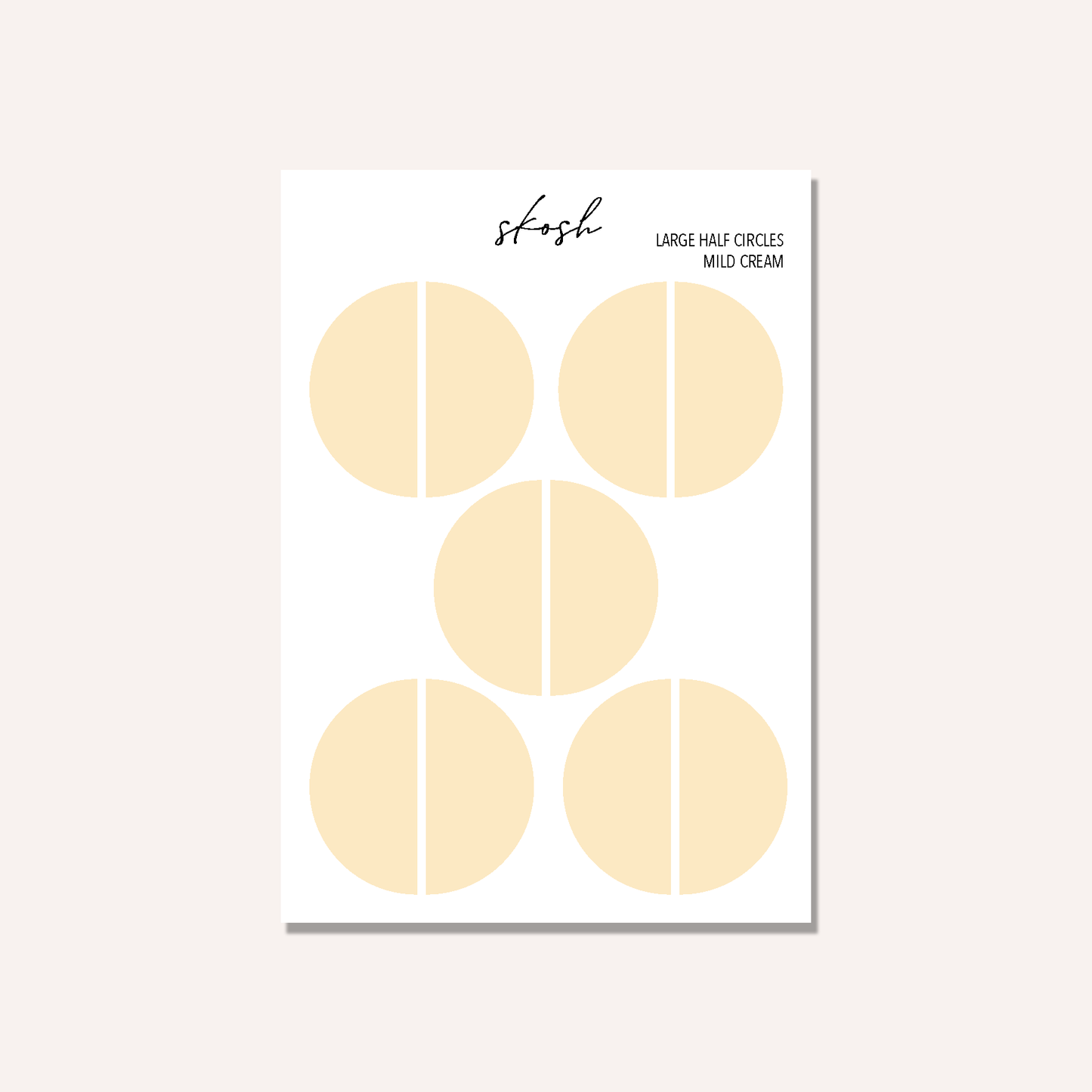 Mildliner Large Half Circle Stickers