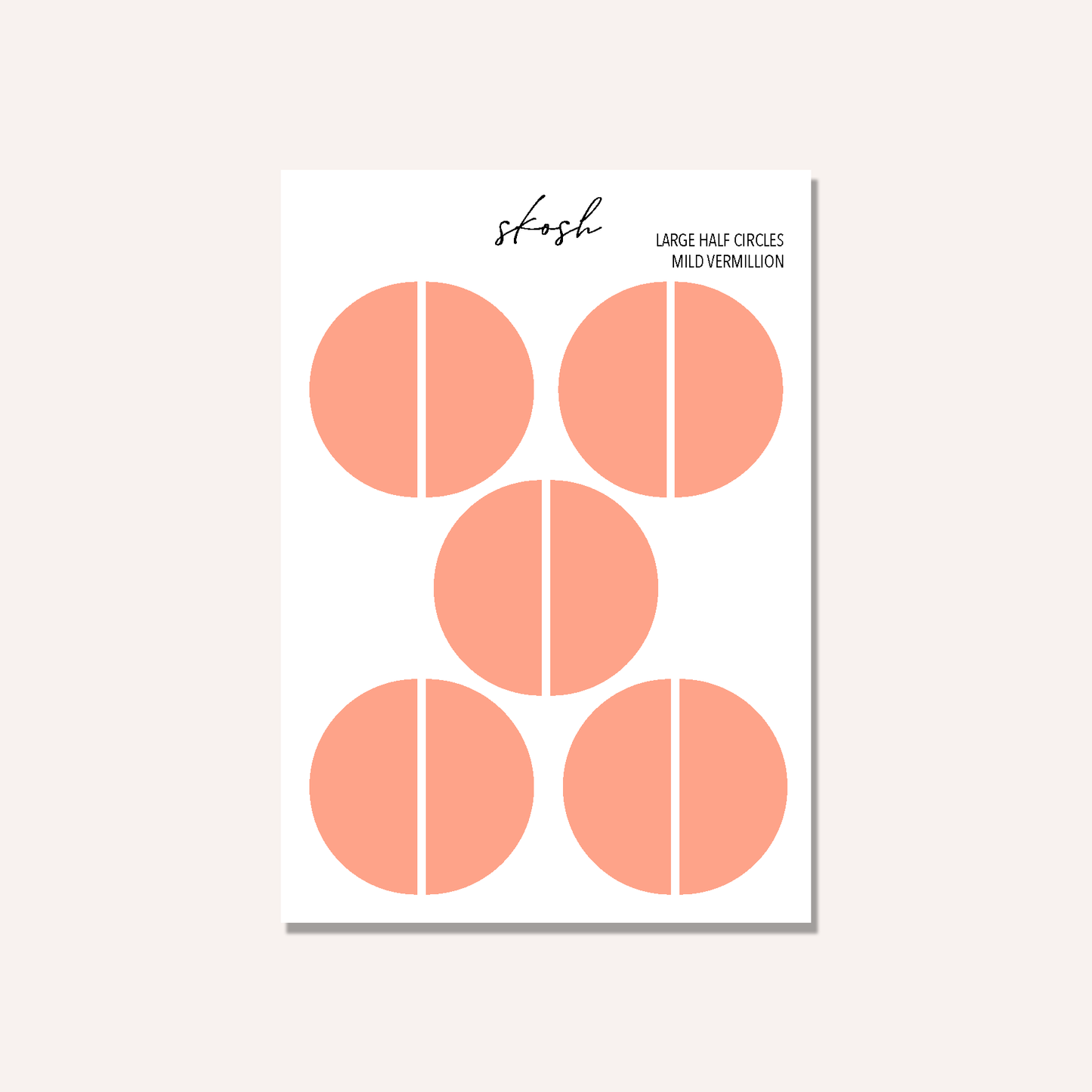 Mildliner Large Half Circle Stickers