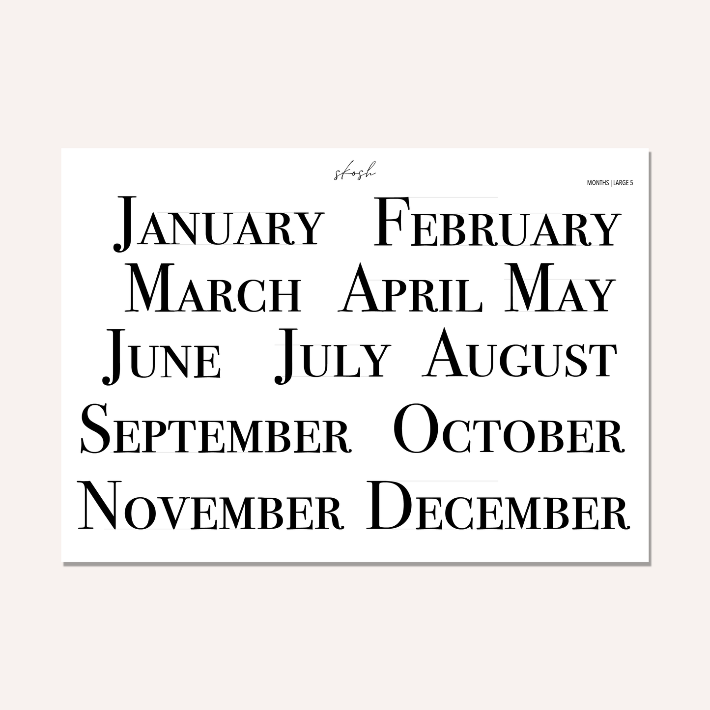 Large Months