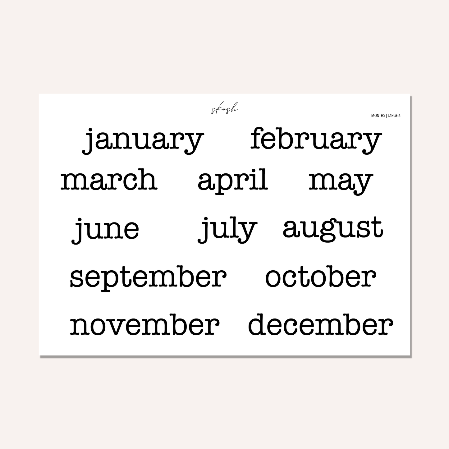 Large Months