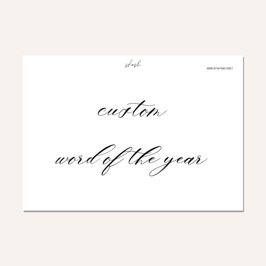 Custom Word of the Year Sticker