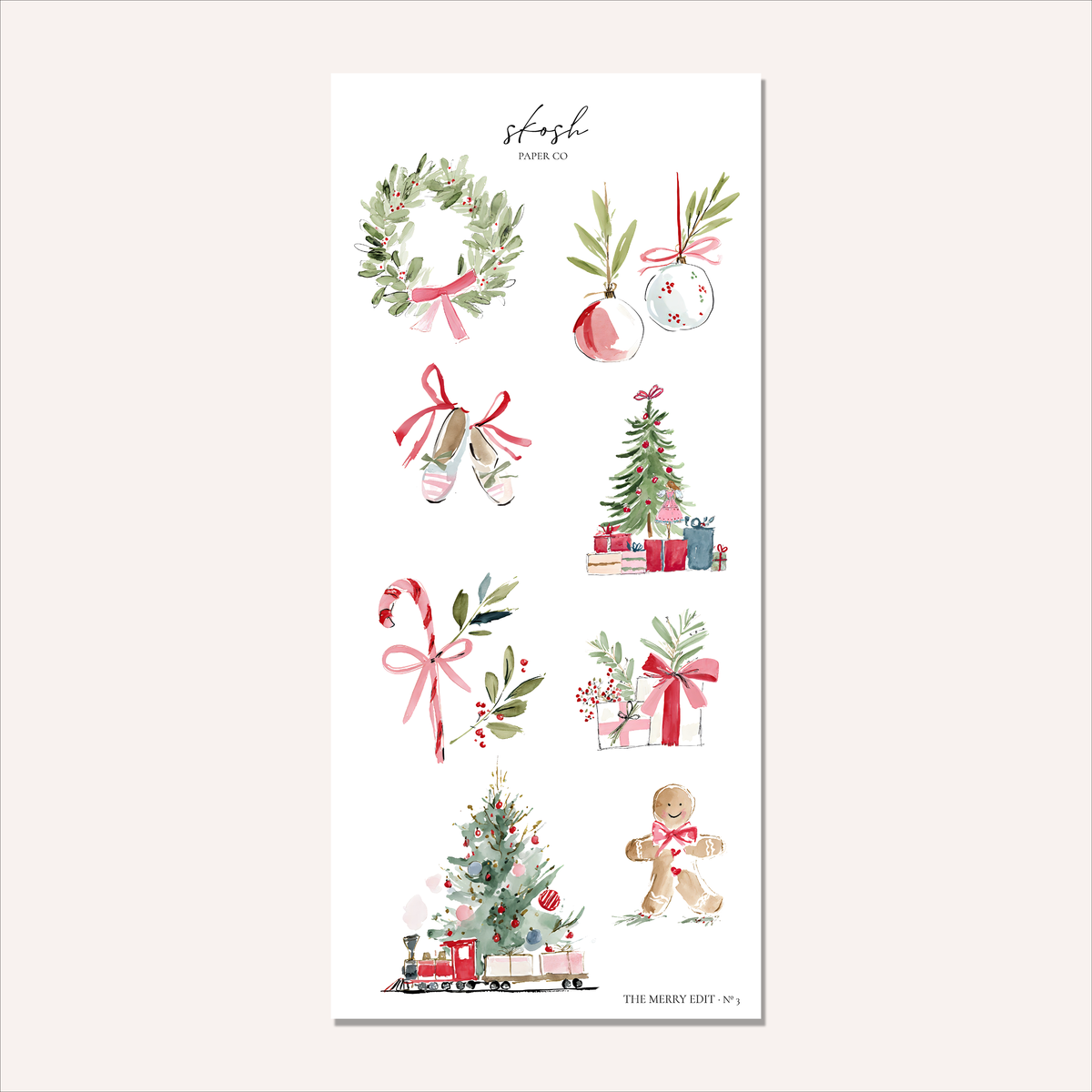 The Merry Edit | Watercolor Planner Stickers
