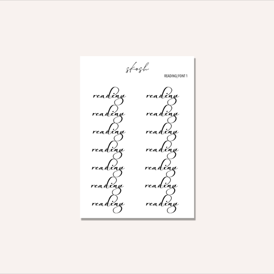 Reading Text Stickers