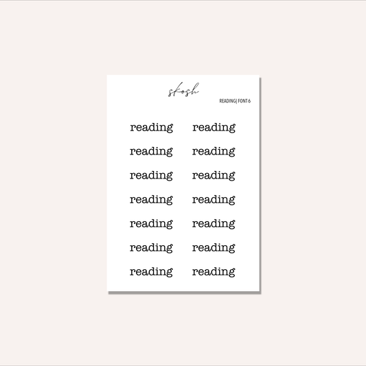 Reading Text Stickers