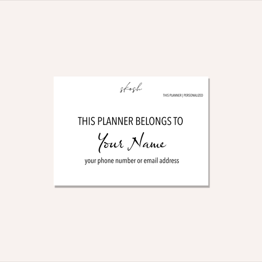 Custom This Planner Belongs To Sticker