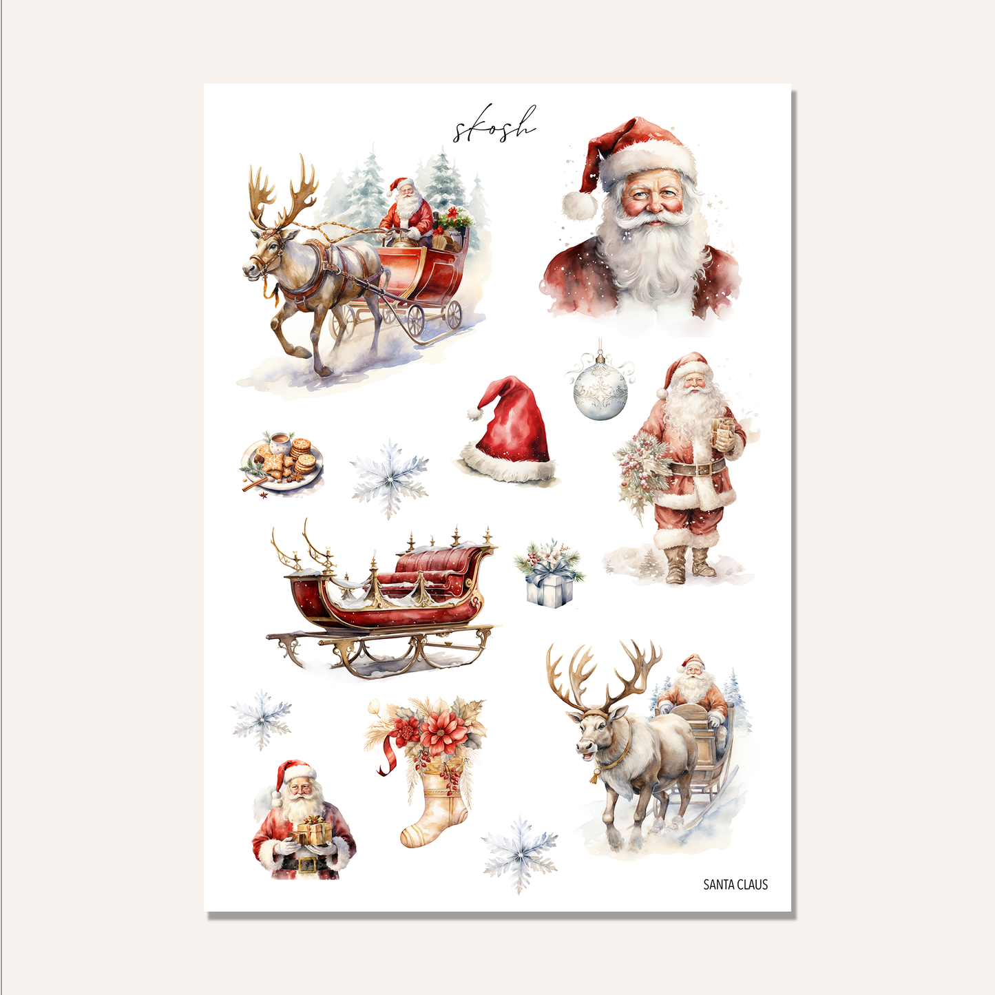 Christmas and Holiday Elements & Quote Stickers | Various Themes