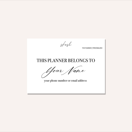 Custom This Planner Belongs To Sticker