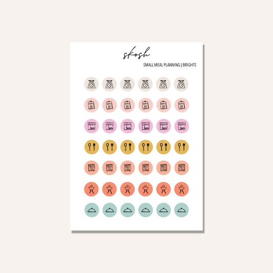 Meal Planning Icon Stickers