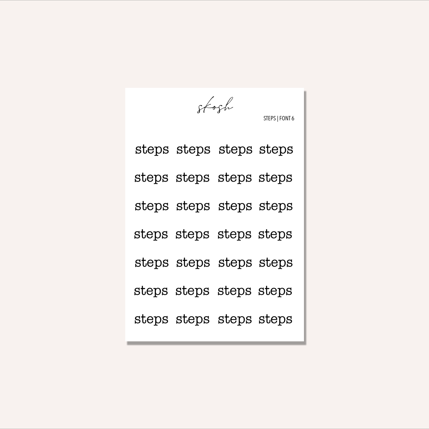 Steps Text Sticker