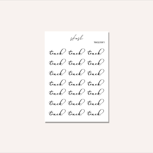 Track Text Stickers