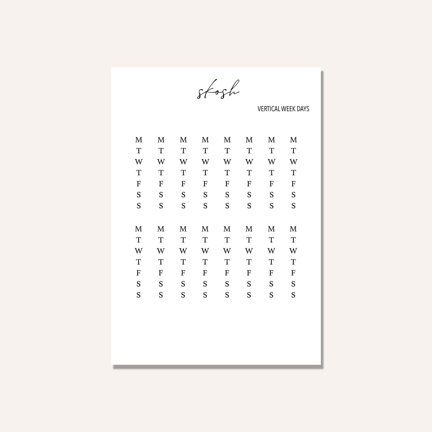 Small Week Days