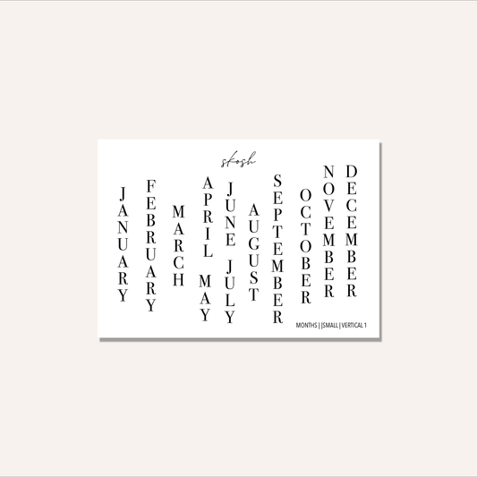 Small Vertical Months