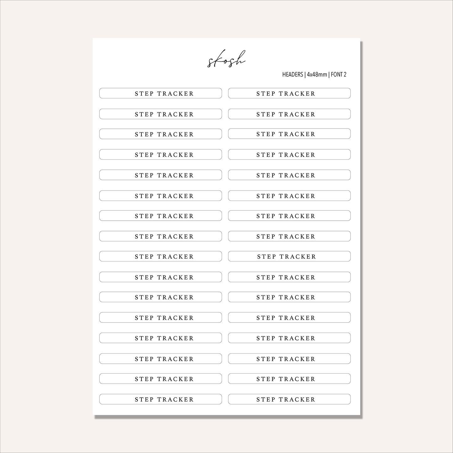 Custom  Column or Goal Headers | Washi Sticker | Customized to Your Planner
