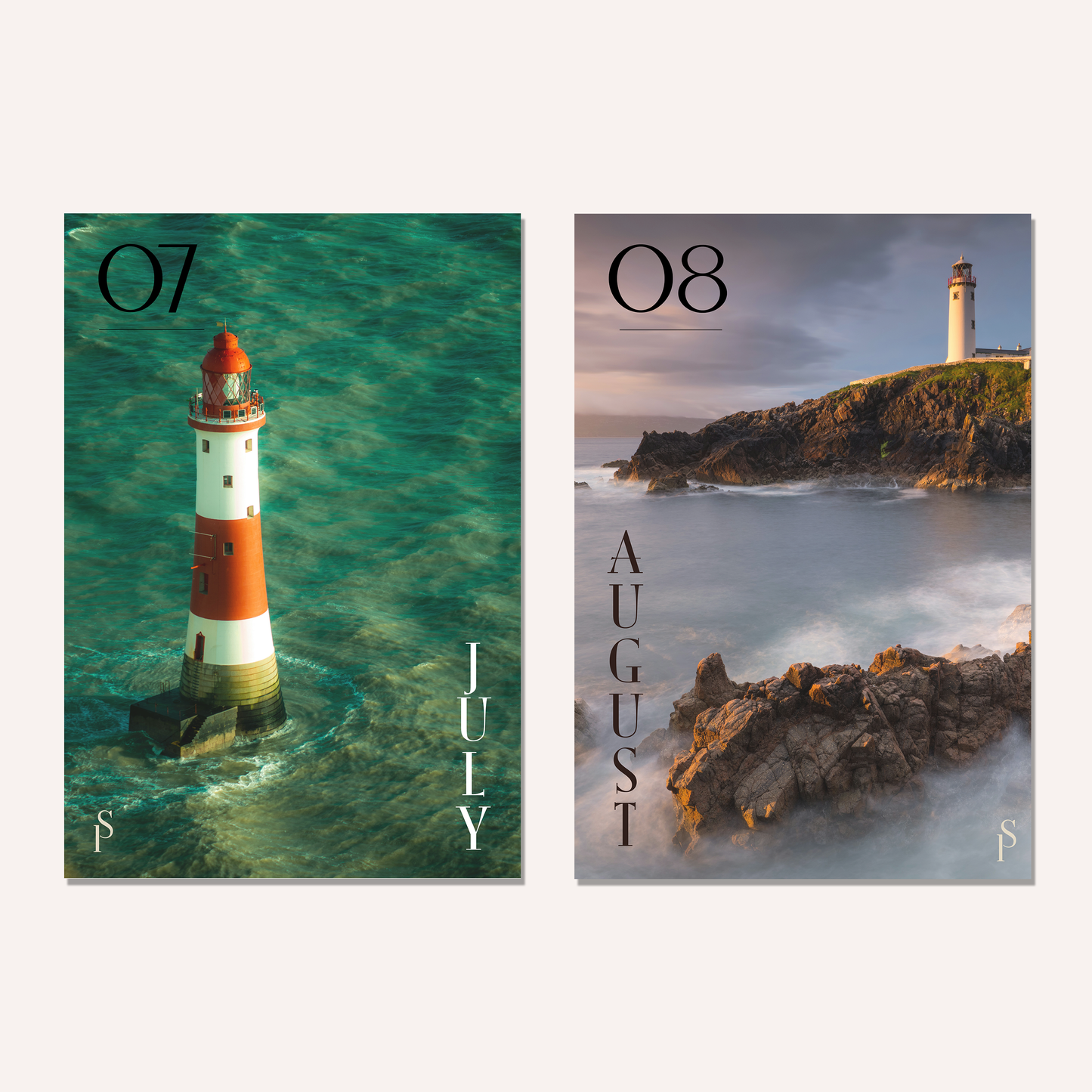 Lighthouse Monthly Dashboards – Sticker or Vellum | Size Options