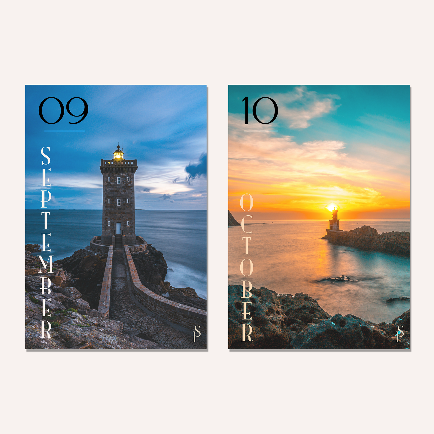 Lighthouse Monthly Dashboards – Sticker or Vellum | Size Options