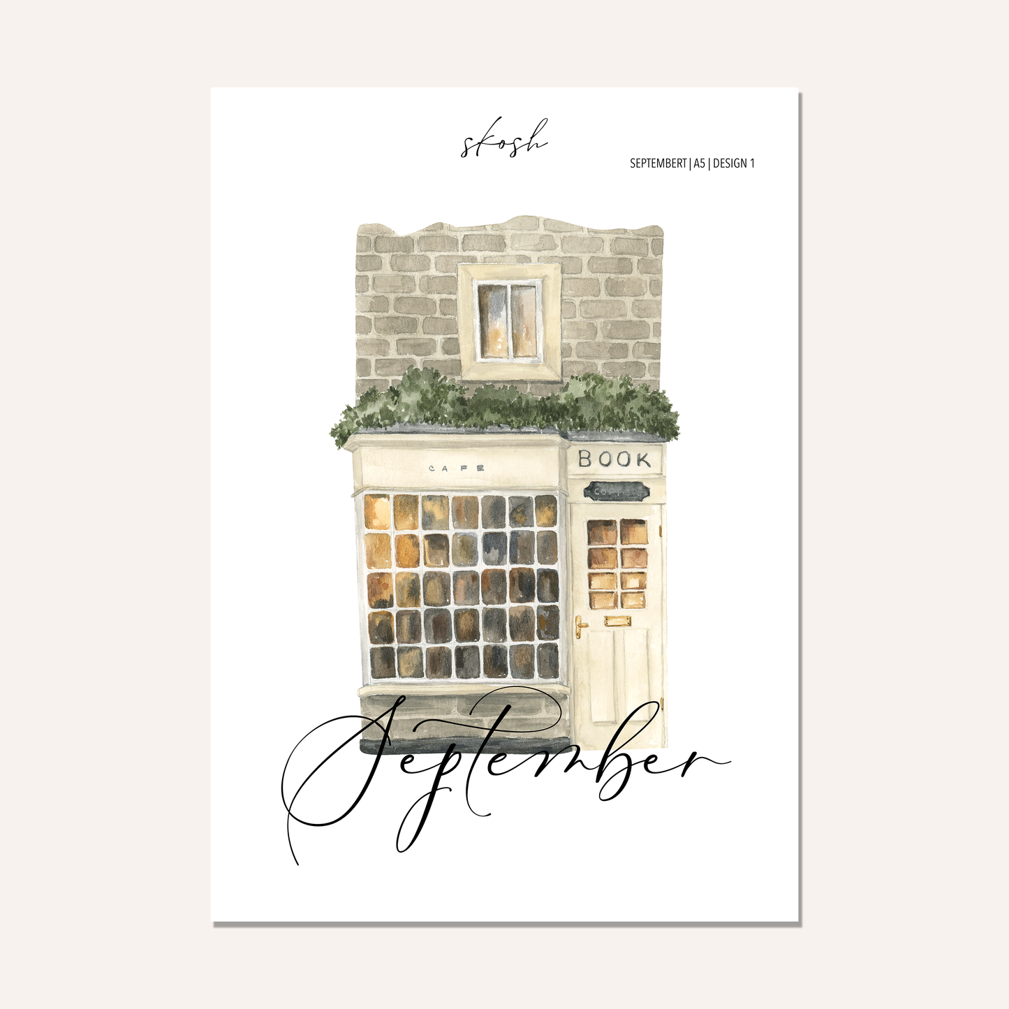 September Washi Sticker or Vellum Monthly Dashboard