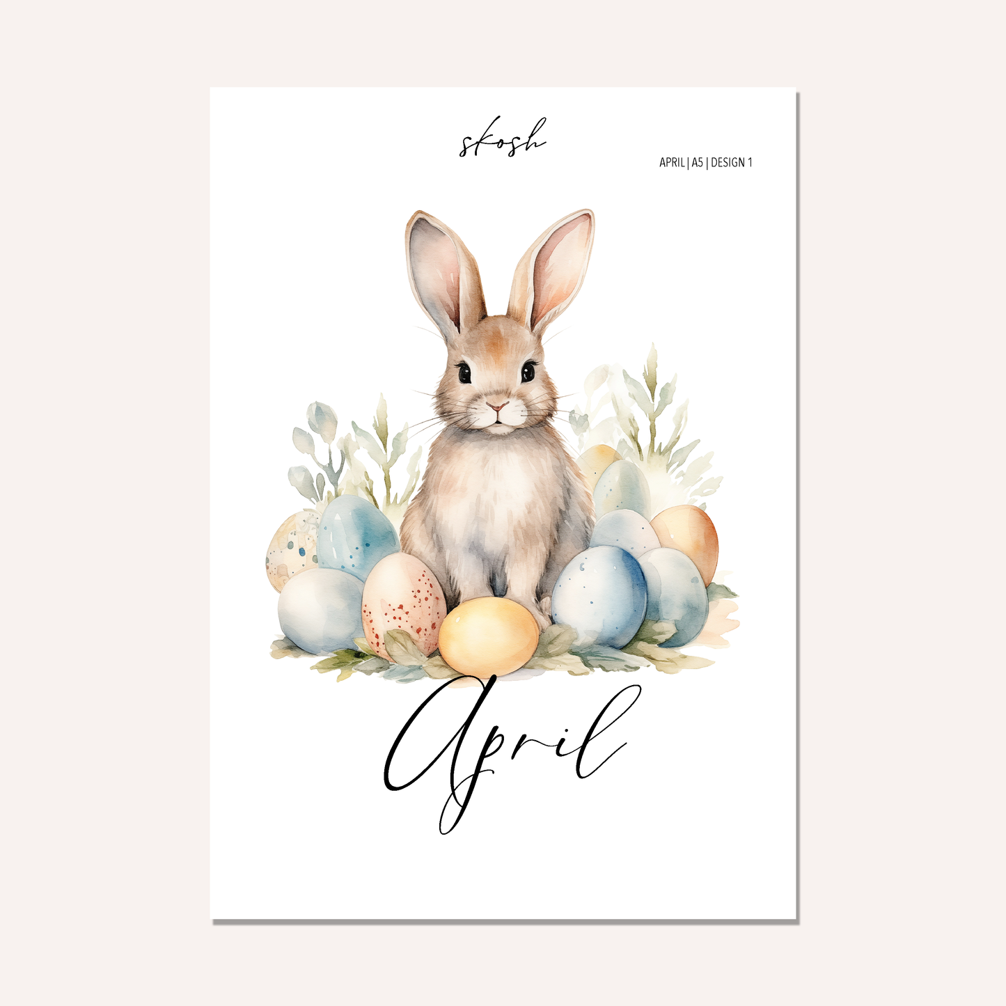 April Washi Sticker or Vellum Monthly Dashboard