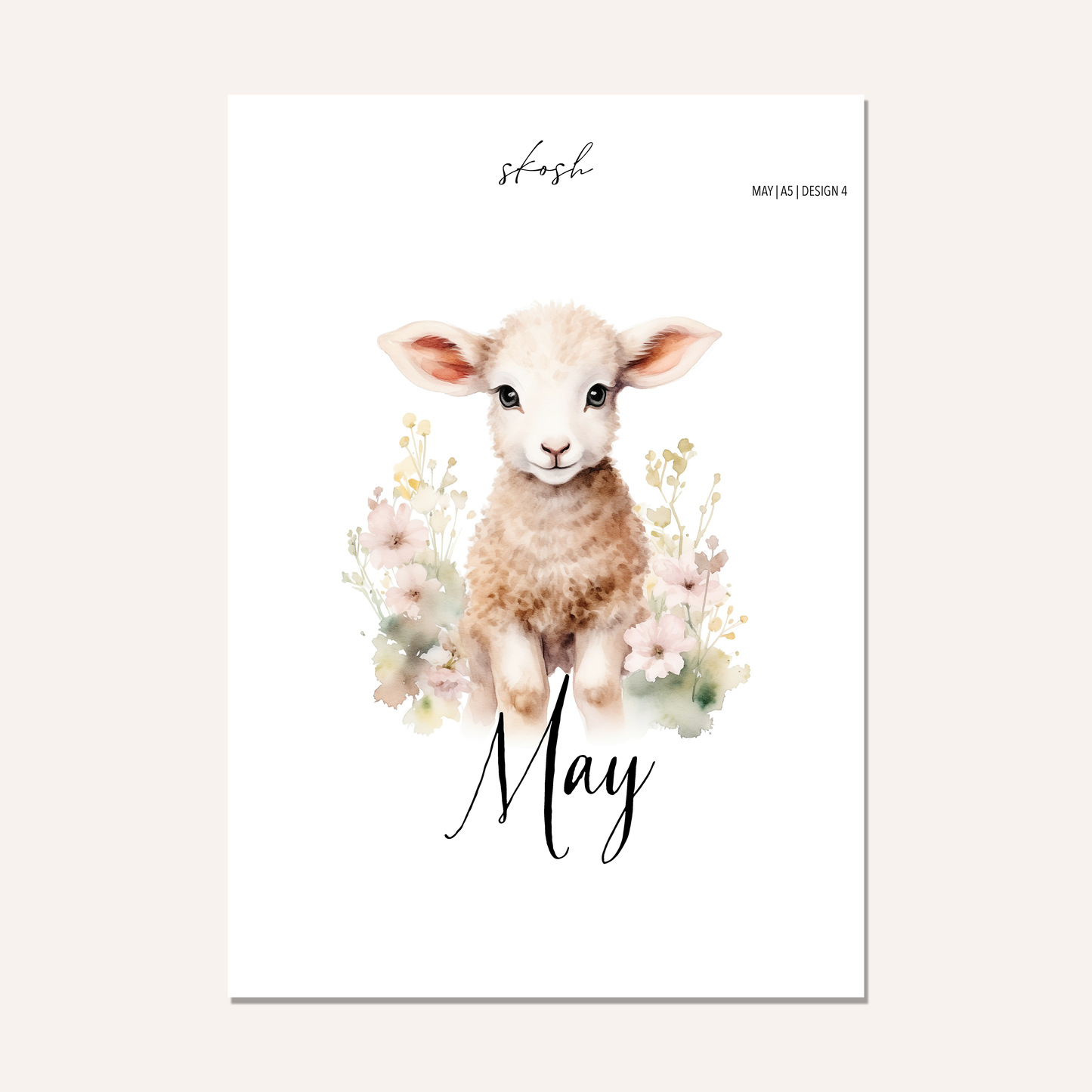 May Washi Sticker or Vellum Monthly Dashboard