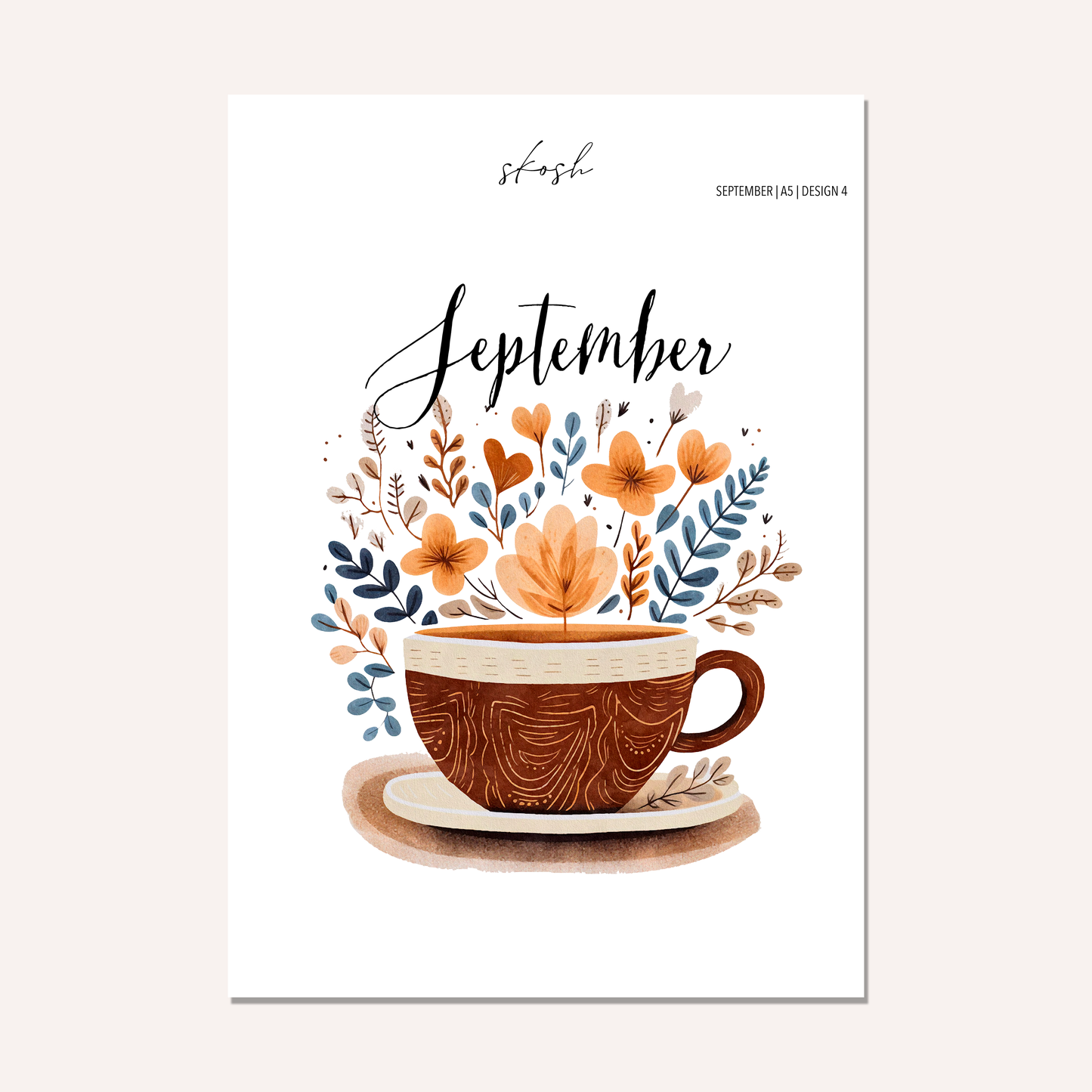 September Washi Sticker or Vellum Monthly Dashboard
