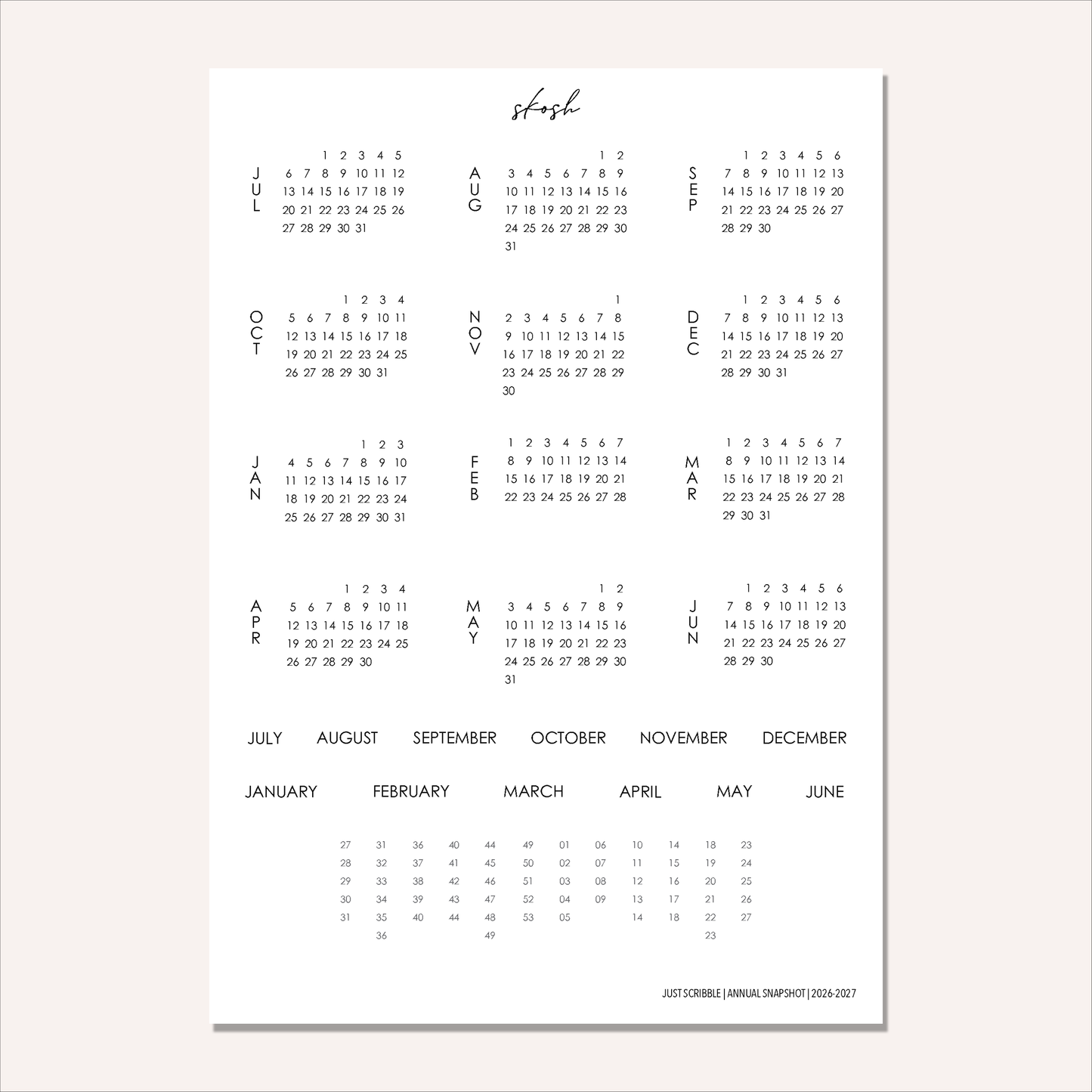 Just Scribble Weekly Focus | Goals and Snapshot Bundle