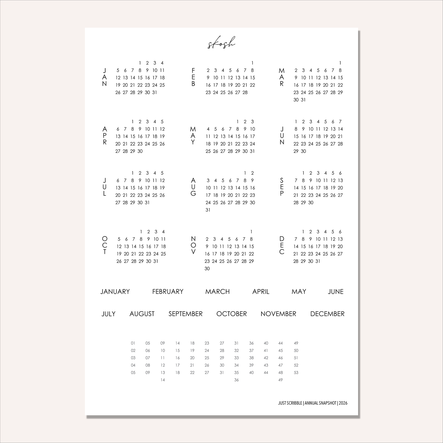 Just Scribble Weekly Focus | Goals and Snapshot Bundle