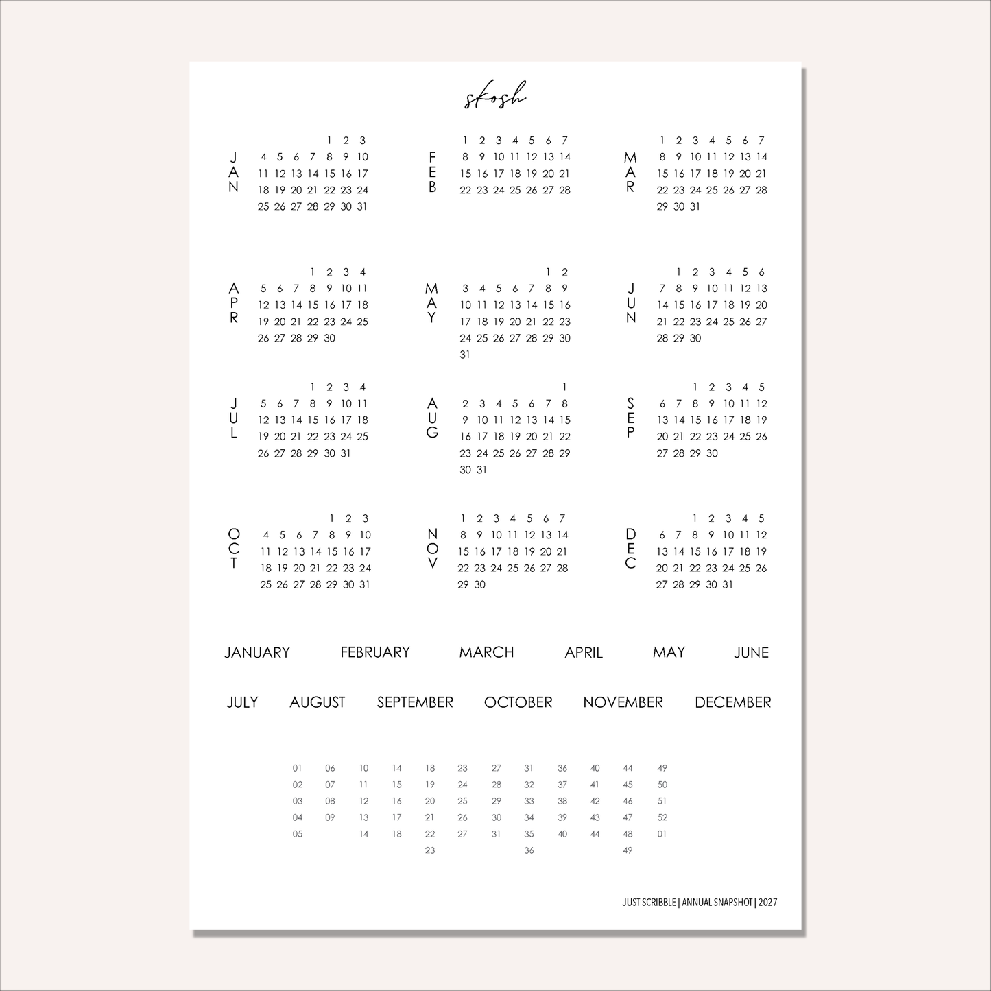 Just Scribble Weekly Focus | Goals and Snapshot Bundle