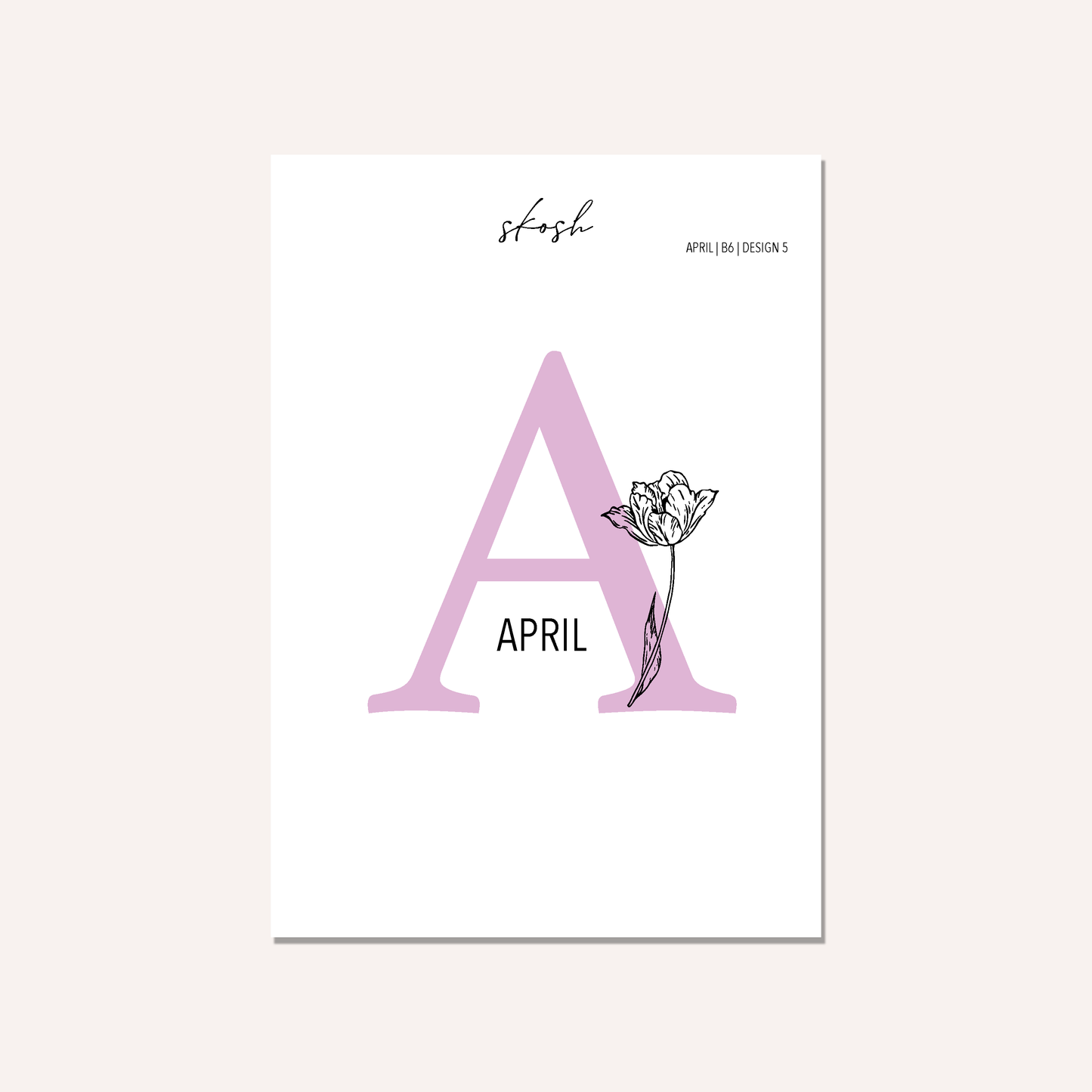 April Washi Sticker or Vellum Monthly Dashboard