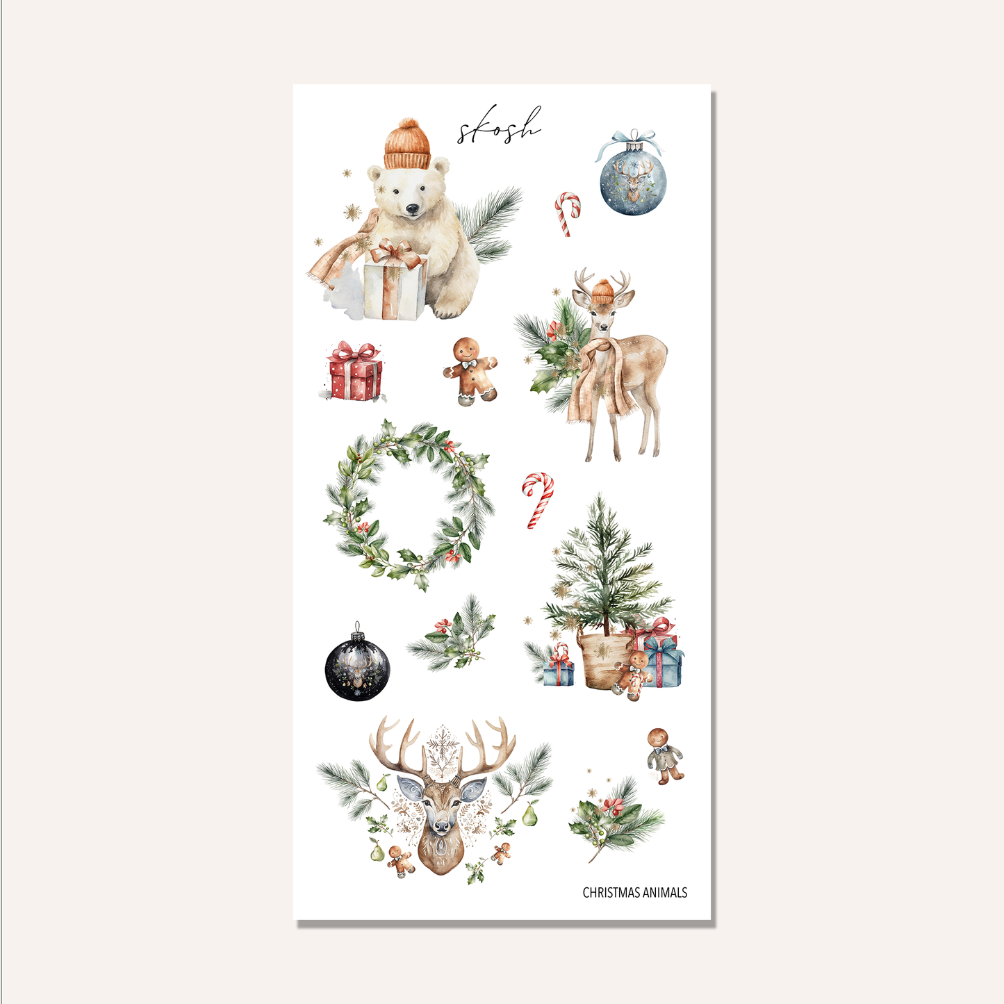 Christmas and Holiday Elements & Quote Stickers | Various Themes