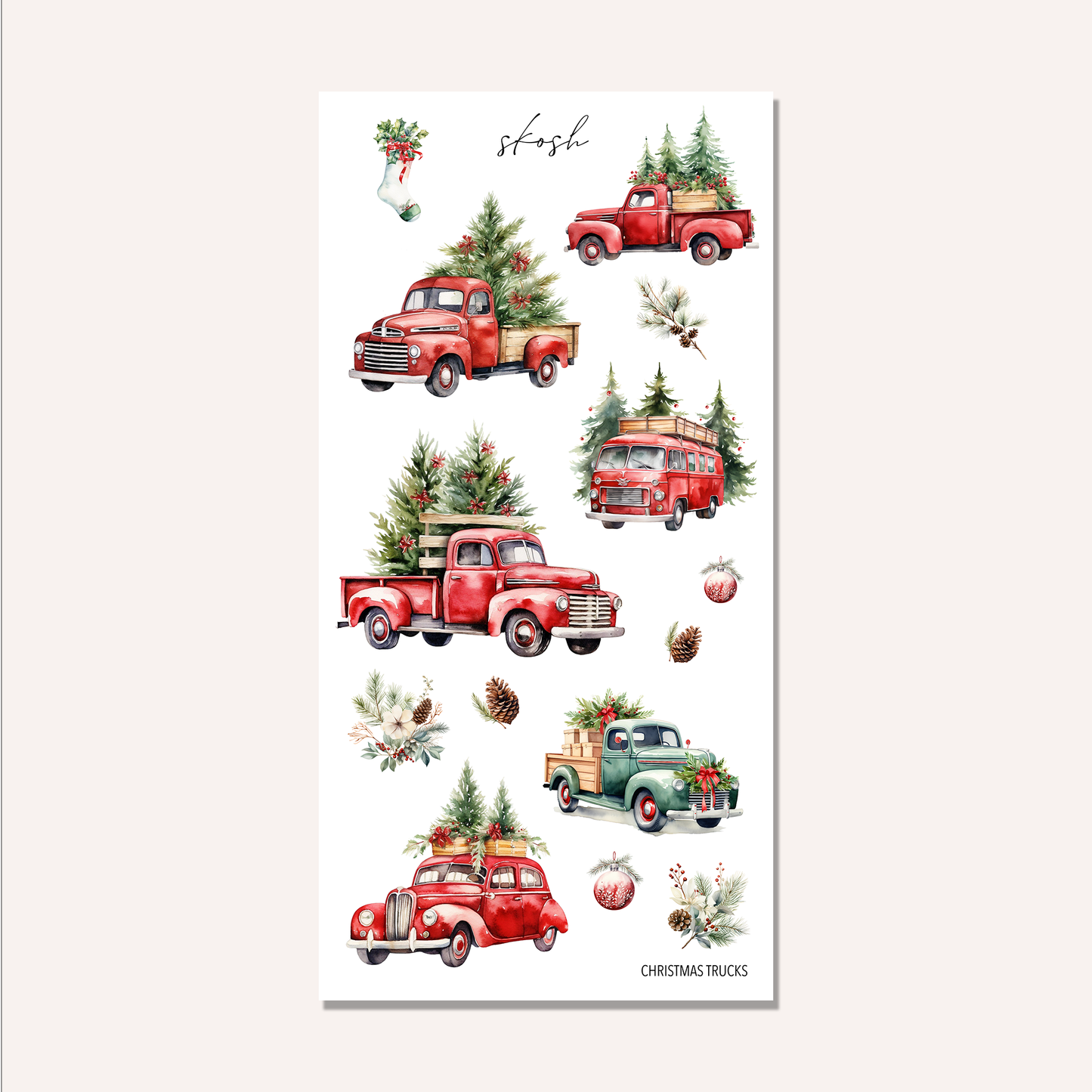 Christmas and Holiday Elements & Quote Stickers | Various Themes