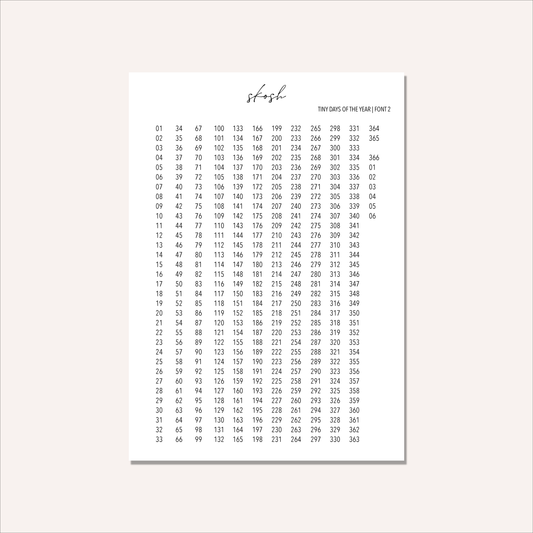 Tiny Days of the Year