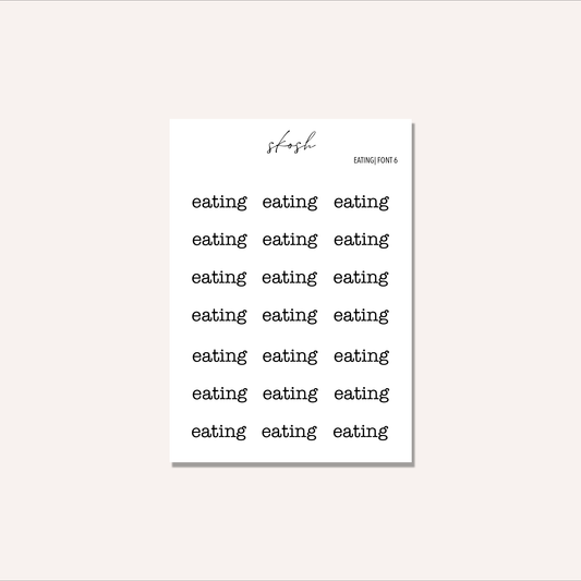 Eating Text Stickers