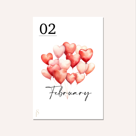 Seasonal Monthly Dashboards – Sticker or Vellum | Size Options | Single Month