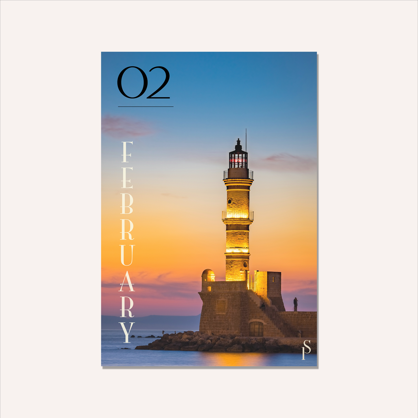 Lighthouse Monthly Dashboards – Sticker or Vellum | Size Options | Single Month