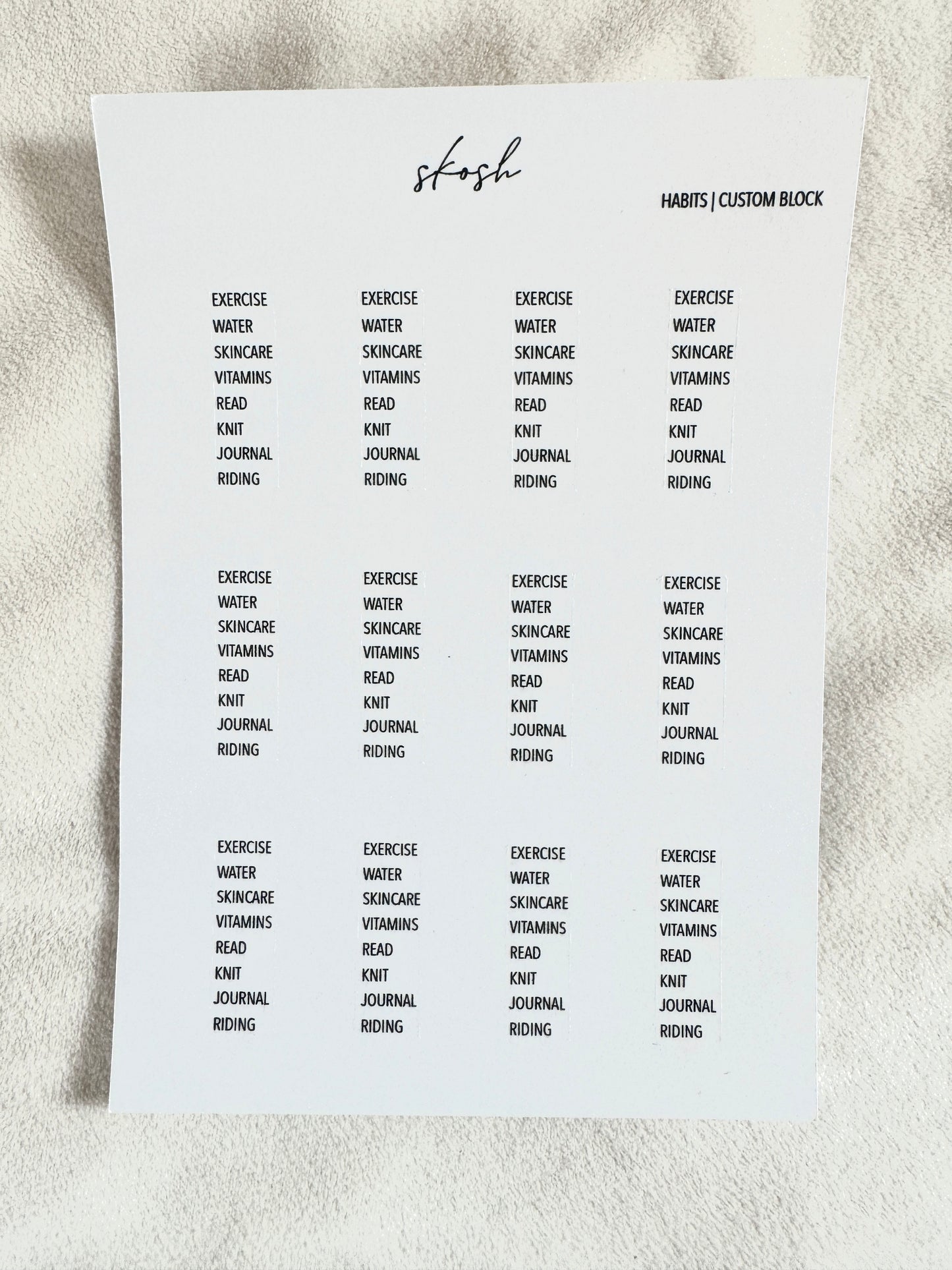 Custom Habits