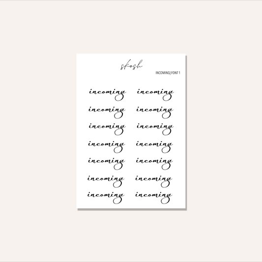 Incoming Text Stickers