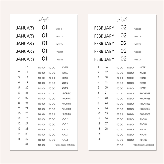 Just Scribble Weekly Focus | Weeks Bundle