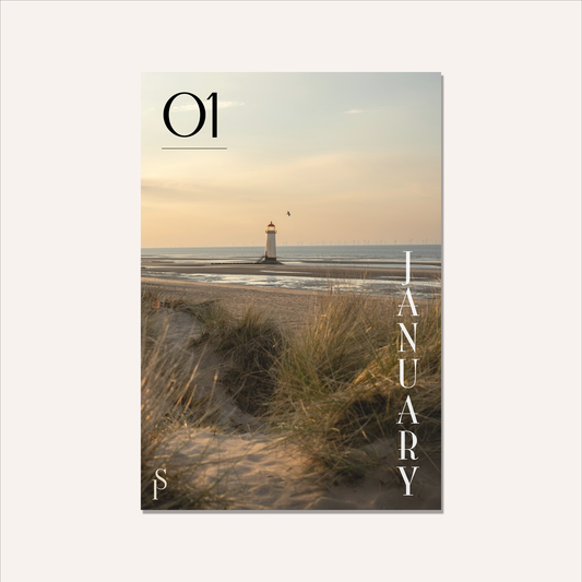 Lighthouse Monthly Dashboards – Sticker or Vellum | Size Options | Single Month