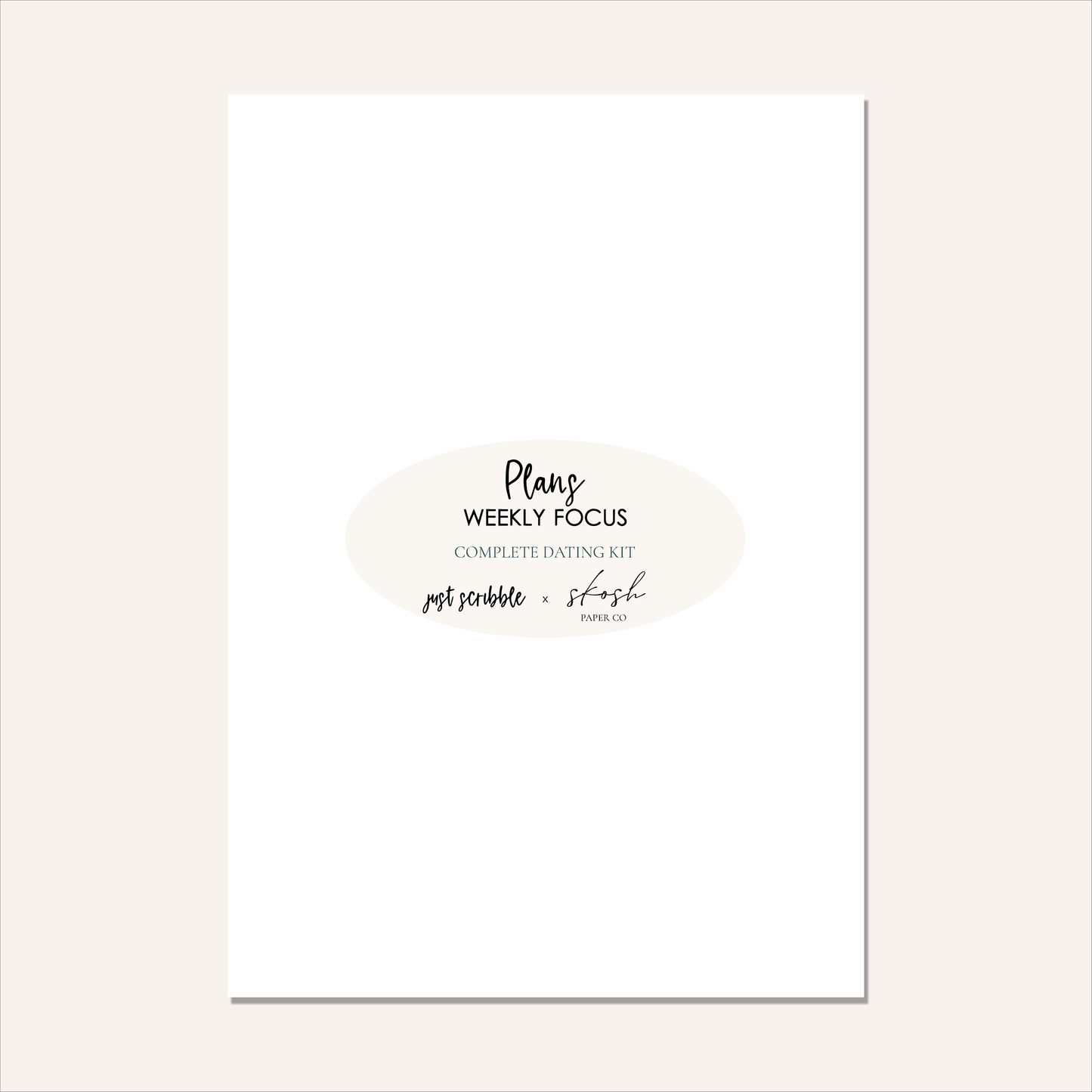 Just Scribble Weekly Focus | Complete Dating Bundle